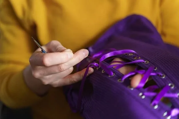 A close-up shot of hands carefully examining the stitching and material quality of a stylish, affordable sneaker in a well-lit shoe store, emphasizing the tactile experience of in-person shopping.