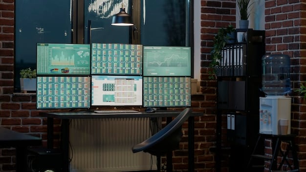 A digital dashboard displaying real-time crime statistics with interactive charts and graphs, visualizing public safety data for a city.