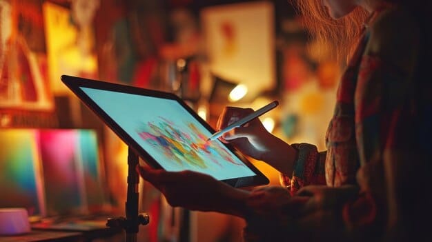A screenshot of a digital art marketplace, showcasing various NFT artworks available for purchase, with highlighted information about the artists, prices, and transaction history.