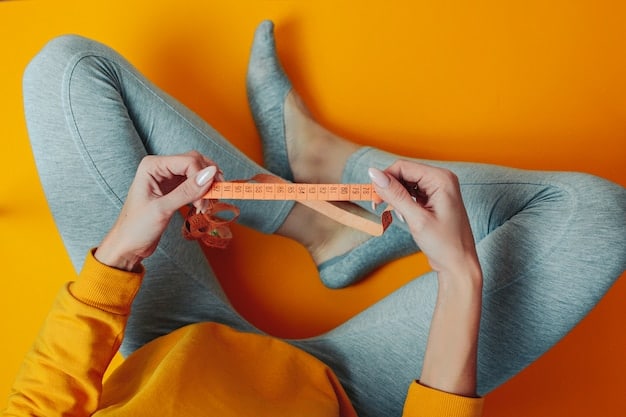 A person holding a measuring tape to their foot, with a Shein app open in the background showing a size chart.