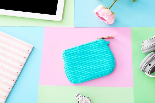 A flat lay of various small bag organizers, including zippered pouches, felt bag inserts, and compact makeup bags, ready to be placed inside a handbag on a clean, light-colored surface.