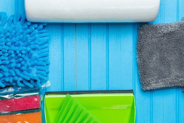 A neatly organized flat lay of cleaning supplies specifically for bags, including microfiber cloths, a small bowl of mild soapy water, a soft brush, a bottle of rubbing alcohol, and cotton swabs, all arranged around a clean, faux leather SHEIN bag.